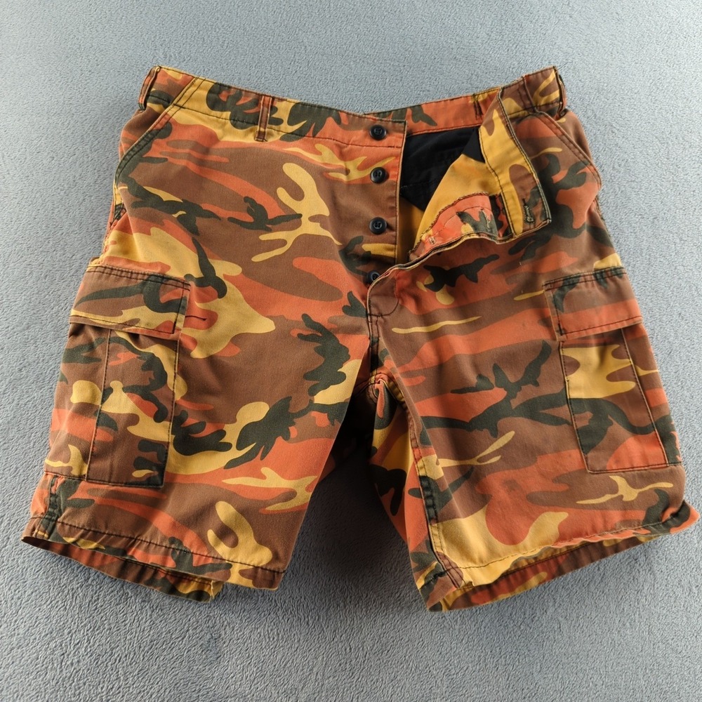 Rothco BDU Short Mens 35x10 Orange Camouflage Relaxed Fit Cargo Pockets